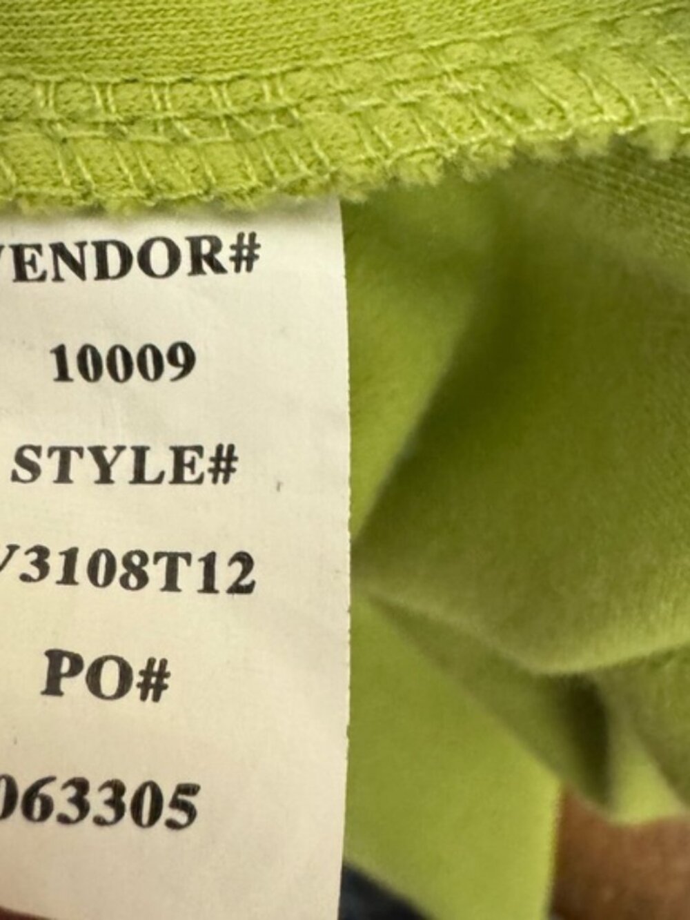 Vincente Lime Green Embellished Top S Black White Trim 3/4 Sleeve - Picture 11 of 11